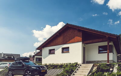 Residence Lipno 87.5: Sky, Plant, Cloud, Building, Window, Tree, Natural Landscape, Land Lot, House, Cottage