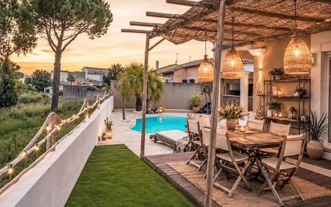 La Pinède: Outdoor Furniture, Home, Furniture, Flowerpot, Resort, Eco Hotel, Shade, Patio, Chair, Garden