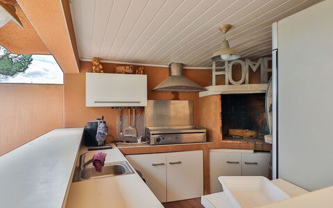 La Pinède: Cabinetry, Property, Countertop, Kitchen, Tap, Wood, Interior Design, Exhaust Hood, Living Room, Kitchen Appliance