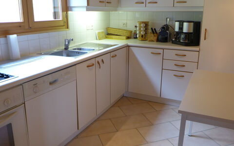 Le Jet D'Eau 19: Cabinetry, Tap, Kitchen Sink, Countertop, Furniture, Property, Sink, Drawer, Kitchen, Wood