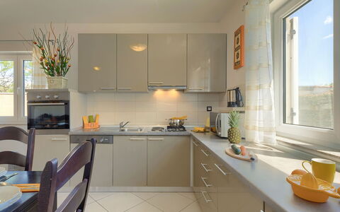 Villa Zara: Cabinetry, Countertop, Kitchen Sink, Property, Sink, Tap, Window, Kitchen Stove, Kitchen, Interior Design