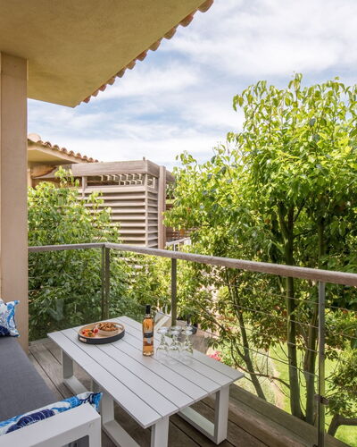 Côté Plage: Sky, Building, Cloud, Property, Table, Plant, Shade, Wood, Interior Design, Chair
