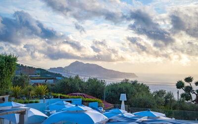 Massa Lubrense 537: Water, Sky, Swimming Pool, Property, Tree, Outdoor Furniture, Aqua, Leisure, Umbrella