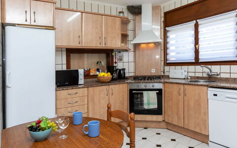 Villa Dorada: Cabinetry, Countertop, Furniture, Property, Sink, Kitchen Sink, Table, Kitchen, Wood, Kitchen Appliance