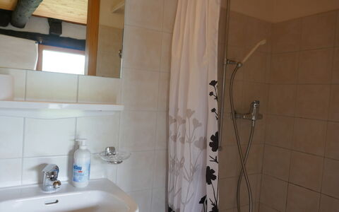 Rustico Edel: Brown, Tap, Plumbing Fixture, Sink, Bathroom Sink, Mirror, Bathroom, Interior Design, Floor, Wood
