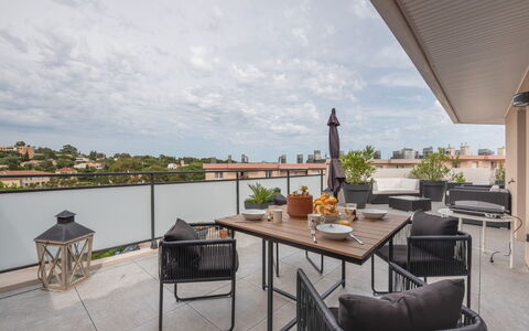 Eden Riviera: Sky, Table, Cloud, Furniture, Interior Design, Floor, Wood, Condominium, Flowerpot, Building