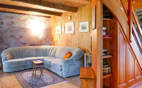 Rustico Tecc Berbis: Furniture, Property, Couch, Wood, Interior Design, Comfort, Studio Couch, Floor, Flooring, Beam