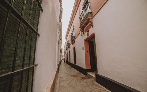 Posada La Casa Del Pintor: Building, Wood, House, Road Surface, Flooring, Window, Facade, Tints And Shades, Houseplant, Brick