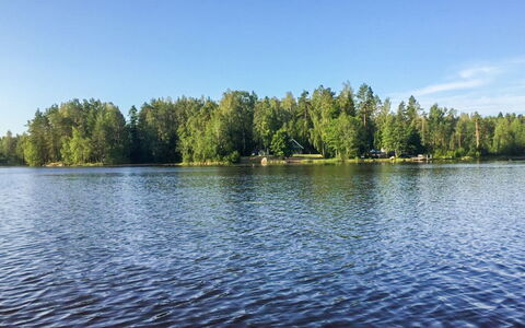 Villa Koivumäki: Furniture, Chair, Outdoor Furniture, Table, Wood, Outdoor Table, Kitchen & Dining Room Table, Shade, Garden, Umbrella