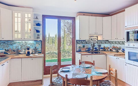 Les Ecuries: Kitchen, Interior Design, Flooring, Wood, Countertop, Furniture, Floor, Kitchen Appliance, Cabinetry, Major Appliance