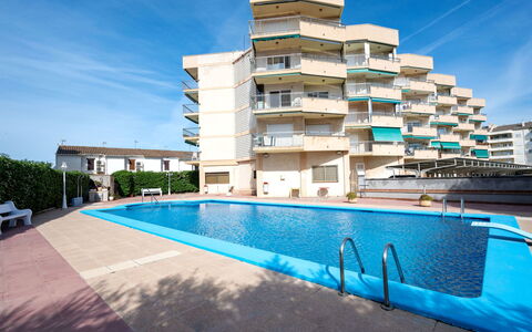 Blue Sea: Sky, Water, Property, Building, Plant, Swimming Pool, Azure, Blue, Rectangle, Tree