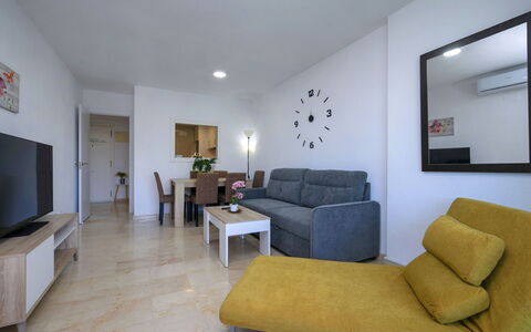 Atrium Iii Centro Mar: Furniture, Flooring, Interior Design, Floor, Apartment, Living Room, Couch, Chair