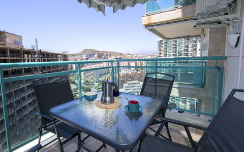 Atrium Iii Centro Mar: Apartment, Metropolitan Area, Condominium, Balcony, Commercial Building, Chair, Glass, Metropolis, Outdoor Furniture
