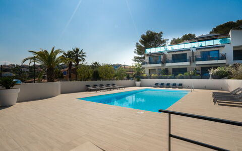 Saint Aygulf 106: Sky, Plant, Property, Building, Water, Swimming Pool, Azure, Tree, Window, Shade