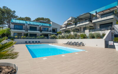 Saint Aygulf 106: Sky, Plant, Property, Water, Building, Swimming Pool, Azure, Window, Tree, Urban Design
