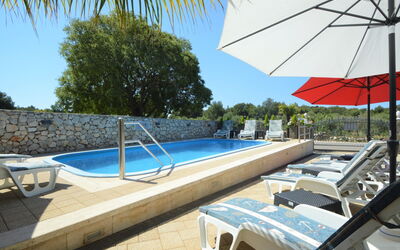 Vodice Tribunj 143: Water, Sky, Property, Plant, Building, Cloud, Swimming Pool, Tree, Residential Area, Grass