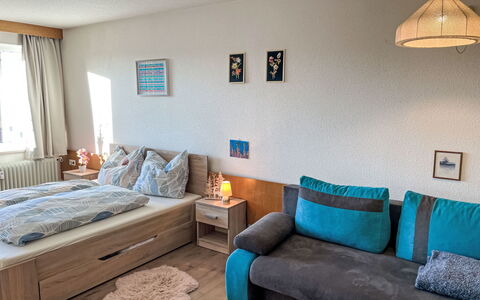 Hochstein: Furniture, Interior Design, Wood, Room, Bedroom, Bed, Floor, Flooring, Ceiling, Lighting