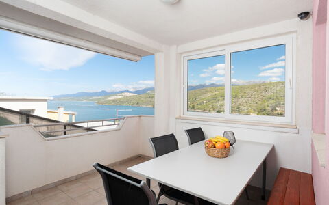 Novigrad (Zadar) 141: Furniture, Interior Design, Ceiling, Room, Apartment, Floor, Chair, Balcony, Resort, Hotel