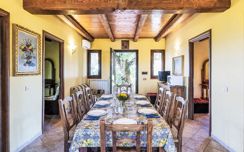 La Quercia: Furniture, Wood, Table, Chair, Kitchen & Dining Room Table, Wood Stain, Dining Room, Hardwood, Villa, Resort