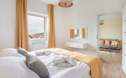 Grzybowo Seaside: Furniture, Property, Building, Window, Comfort, Azure, Wood, Bed Frame, Interior Design