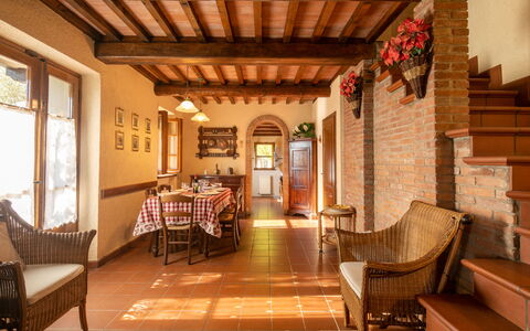 Casa Del Colle: Furniture, Property, Window, Building, Table, Chair, Wood, Architecture, Interior Design, Picture Frame