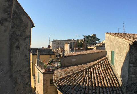La Terrazza Di Todi: Sky, Building, Window, House, Roof, Landscape, Facade, City, Tints And Shades, Medieval Architecture