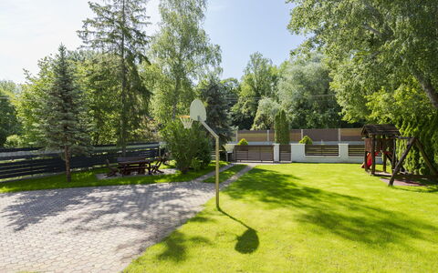 Jókai: Garden, Shade, Lawn, Landscaping, Park, Yard, Backyard, Artificial Turf, Fence, Walkway