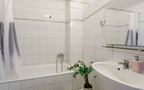 Nádor: Mirror, Tap, Plumbing Fixture, Plant, Property, Bathtub, Sink, Building, Bathroom, Flower
