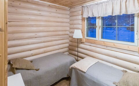 Villa Lempi: Bed, Furniture, Bedroom, Interior Design, Bedding, Bed Sheet, Flooring, Wood, Floor, Room