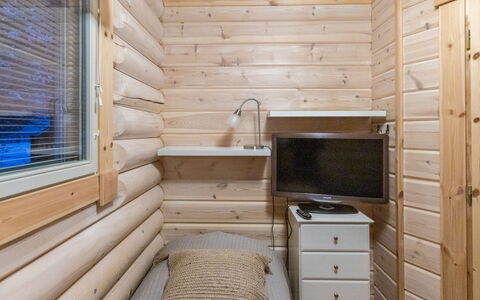 Villa Lempi: Bed, Furniture, Bedroom, Interior Design, Bedding, Bed Sheet, Flooring, Wood, Floor, Room