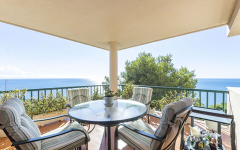 Salou 222: Building, Property, Table, Sky, Furniture, Azure, Water, Plant, Shade, Outdoor Furniture