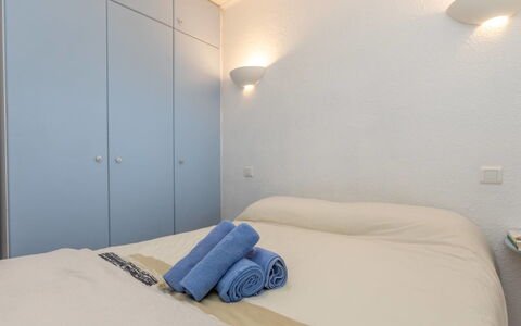Salou 222: Wall, Interior Design, Bedroom, Wood, Floor, Bed, Flooring, Ceiling, Furniture, Room