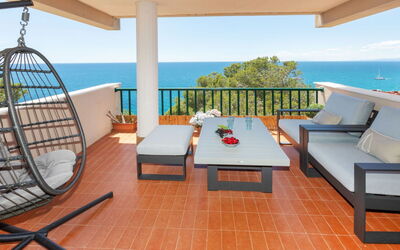 Salou 222: Table, Property, Furniture, Sky, Water, Plant, Chair, Building, Outdoor Furniture, Lighting