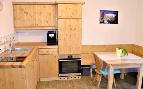 Wiesenhof: Furniture, Table, Cabinetry, Kitchen Sink, Wood, Countertop, Sink, Kitchen Appliance, Flooring, Building