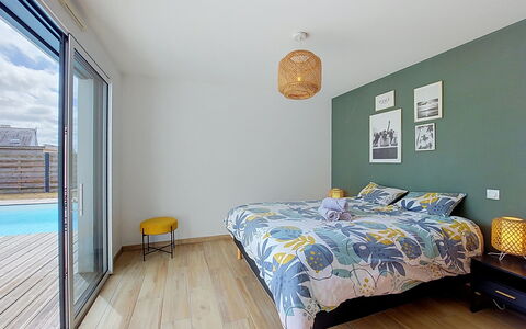 Les Lagons du Lividic: Interior Design, Flooring, Floor, Furniture, Wood, Wood Flooring, Bedroom, Ceiling, Bed, Room