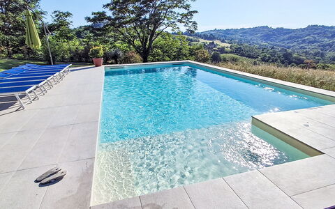 Sant'Evasio: Blue, Swimming Pool, Composite Material, Tile, Leisure, Water Feature, Shade, Concrete, Outdoor Furniture, Design