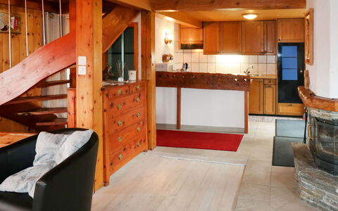 L'Aïeul: Cabinetry, Furniture, Wood, Flooring, Interior Design, Wood Stain, Floor, Hardwood, Kitchen, Ceiling