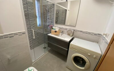 Sole 120.2: Laundry Room, Mirror, Clothes Dryer, Washing Machine, Property, Plumbing Fixture, Sink, Laundry, Bathroom