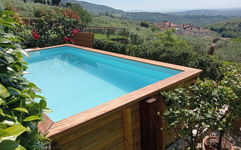 Alla Collina Del Sole: Wood, Swimming Pool, Composite Material, Leisure, Wood Stain, Garden, Backyard, Eco Hotel, Hardwood, Shade