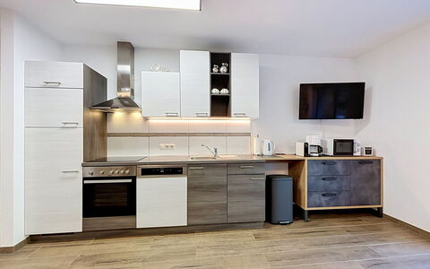 Apart Annabell: Furniture, Cabinetry, Countertop, Kitchen, Kitchen Appliance, Flooring, Interior Design, Wood, Major Appliance, Ceiling