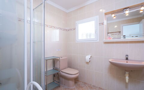 Salamanca: Mirror, Building, Sink, Plumbing Fixture, Property, Shower Head, Tap, Bathroom, House, Purple