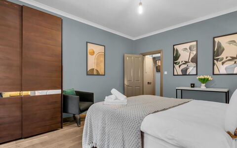 Cleveland Apartments: Furniture, Interior Design, Bed, Bedroom, Floor, Flooring, Bedding, Wood, Bed Sheet, Room