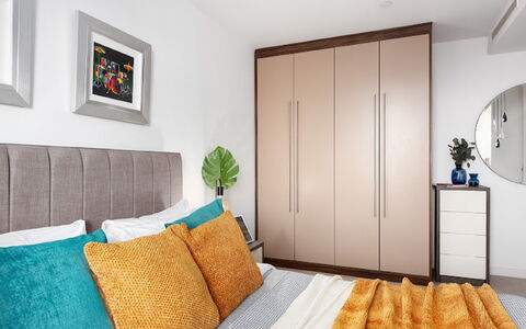 Avant-Garde, Shoreditch: Property, Azure, Comfort, Wood, Interior Design, Lighting, Picture Frame, Flooring, Floor, Yellow