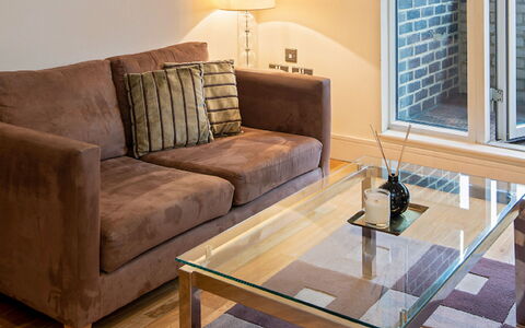 Great Suffolk Street, Waterloo: Couch, Furniture, Table, Building, Wood, Lamp, Comfort, Window, Living Room, Interior Design