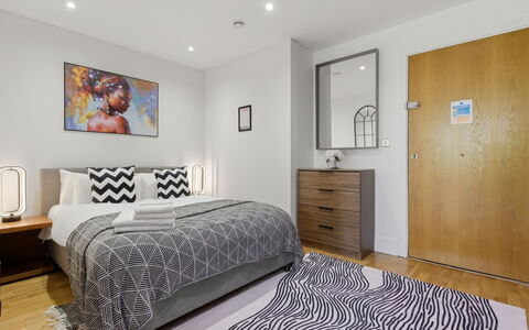 Indescon Studio: Bed, Furniture, Interior Design, Bedroom, Bedding, Bed Sheet, Flooring, Floor, Wood, Linens