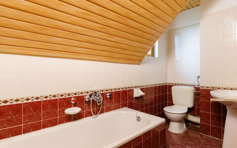 Elisabeth: Brown, Bathtub, Property, Building, Bathroom, Plumbing Fixture, Interior Design, Wood, Floor
