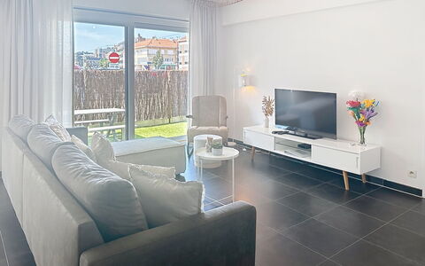 Miramar with Terrace: Furniture, Interior Design, Flooring, Ceiling, Floor, Couch, Apartment, Living Room, Home, Lighting
