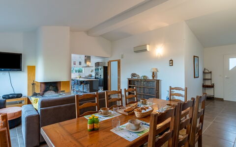 Villa Boccajo: Table, Picture Frame, Furniture, Building, Chair, Wood, Lighting, Couch, Television, Houseplant