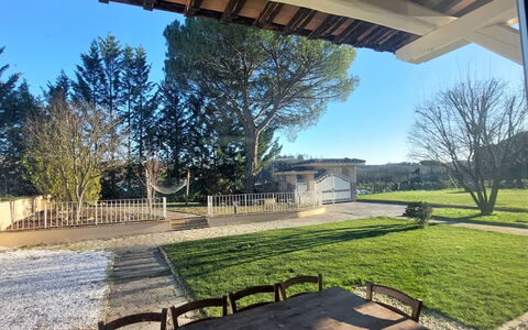 Quercitella: Sky, Plant, Daytime, Property, Botany, Outdoor Bench, Shade, Nature, Tree, Architecture