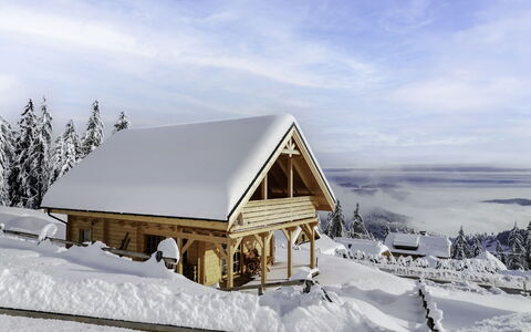 Chalet Amsel: Cloud, Sky, Snow, Building, Window, House, Slope, Tree, Natural Landscape, Wood